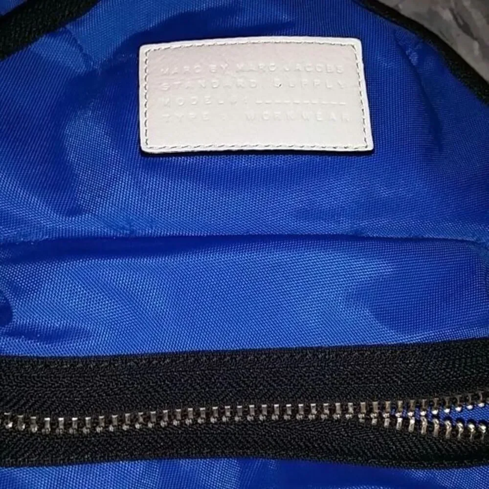 Marc Jacobs Blue Mini Packrat Backpack Chic Edgy Feminine Retro Casual Travel